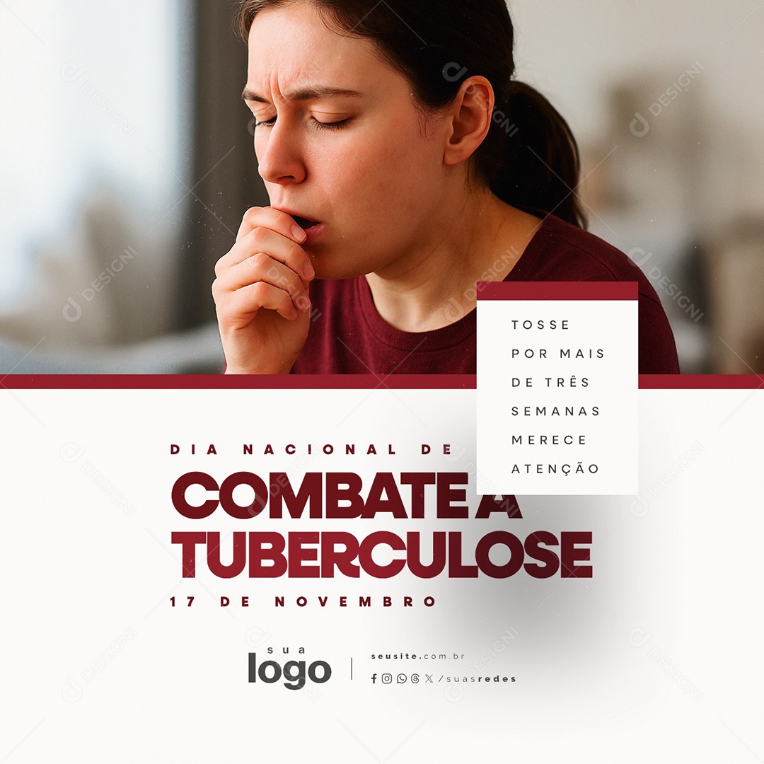 Dia Nacional de Combate à Tuberculose 17 de Novembro Social Media PSD Editável