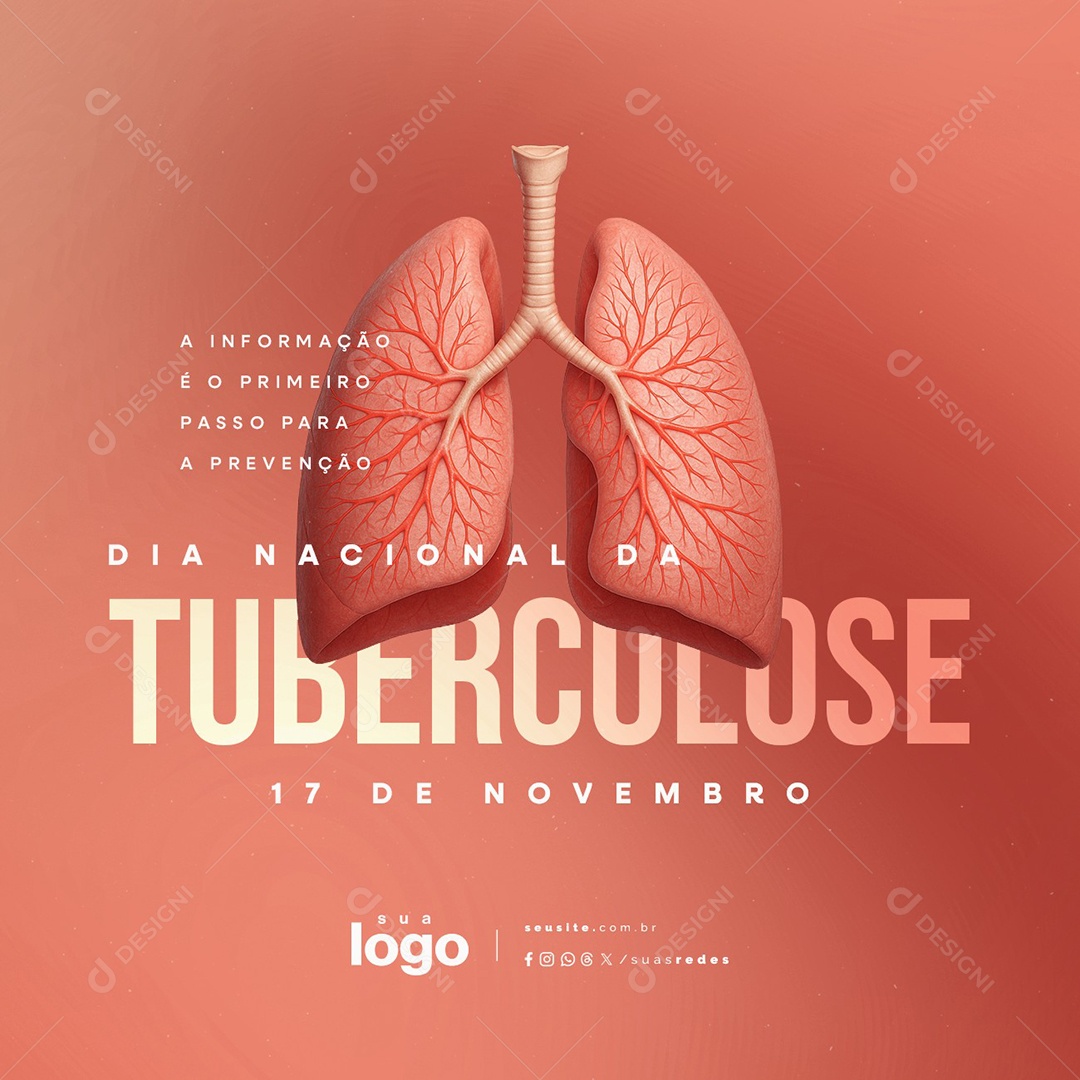 Dia Nacional da Tuberculose 17 de Novembro Social Media PSD Editável