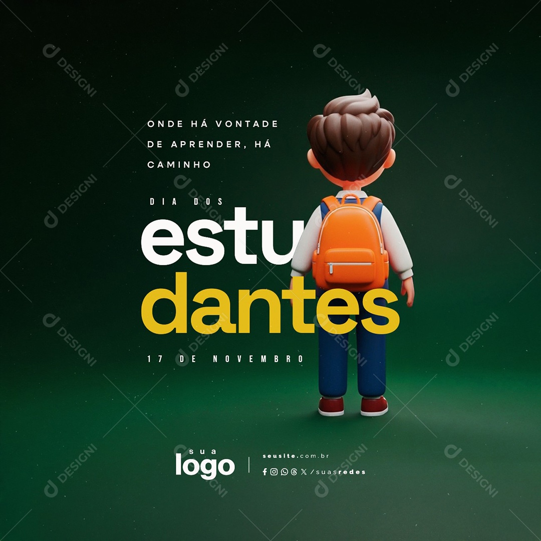 Dia dos Estudantes 17 de Novembro Social Media PSD Editável