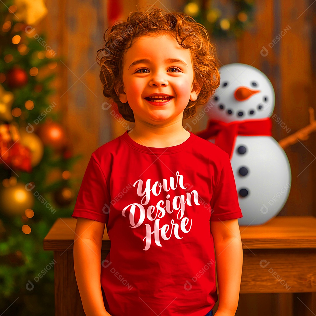 Mockup de Camisa Seu Projeto Aqui PSD Editável