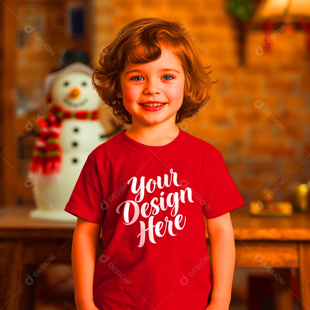 Mockup de Camisa Seu Projeto Aqui PSD Editável