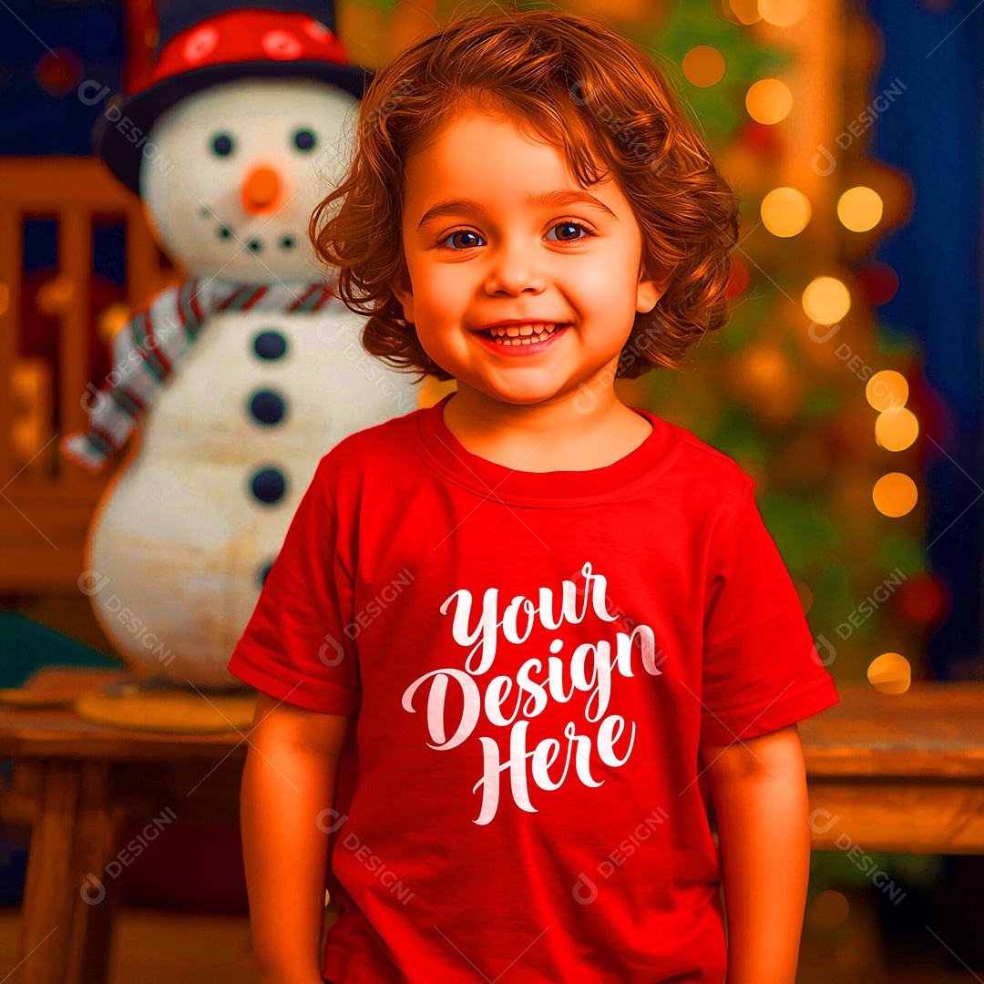 Mockup de Camisa Seu Projeto Aqui PSD Editável