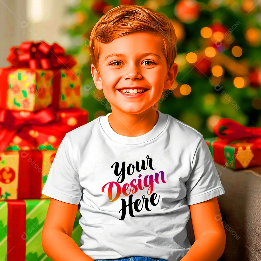 Mockup de Camisa Seu Projeto Aqui PSD Editável