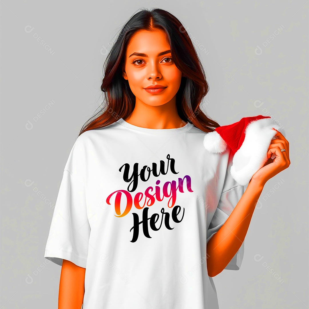 Mockup de Camisa Seu Projeto Aqui PSD Editável