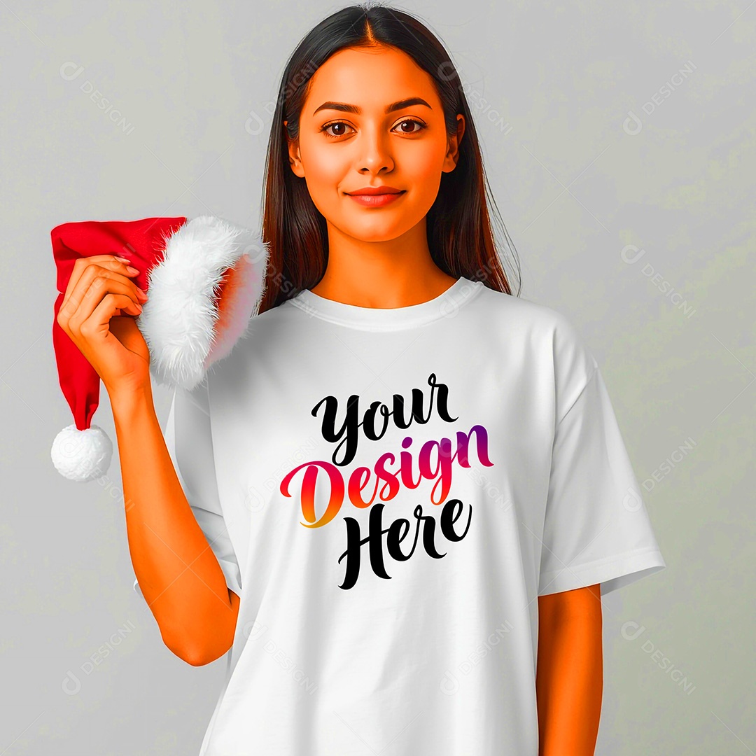 Mockup de Camisa Seu Projeto Aqui PSD Editável