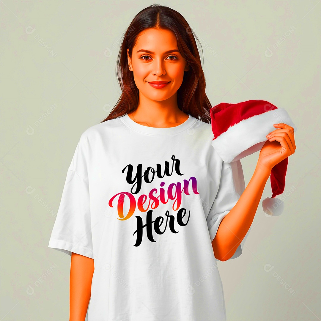 Mockup de Camisa Seu Projeto Aqui PSD Editável