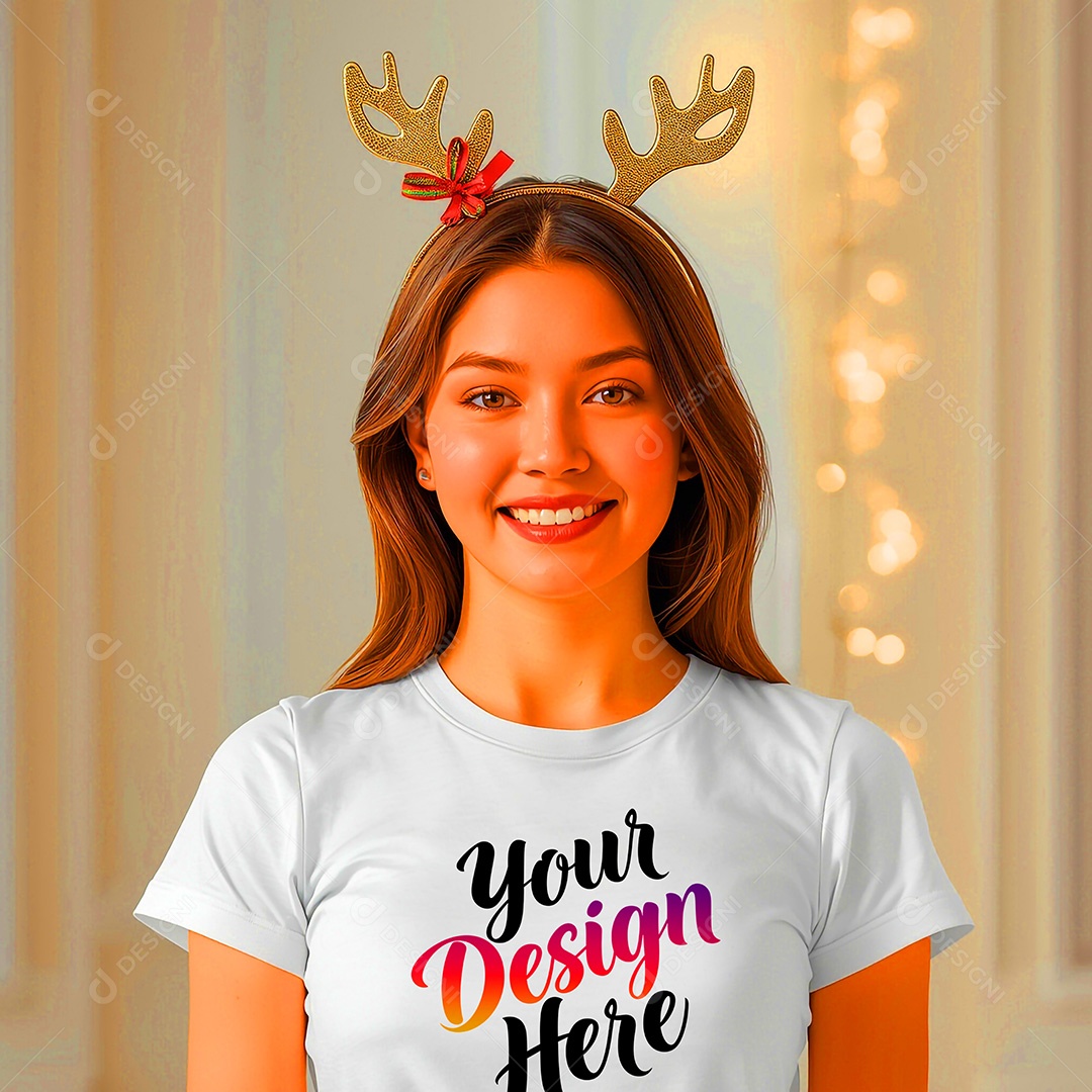 Mockup de Camisa Seu Projeto Aqui PSD Editável