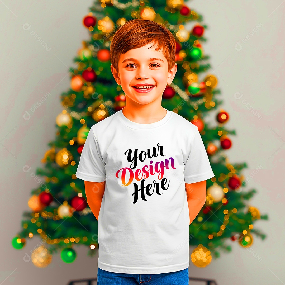 Mockup de Camisa Seu Projeto Aqui PSD Editável