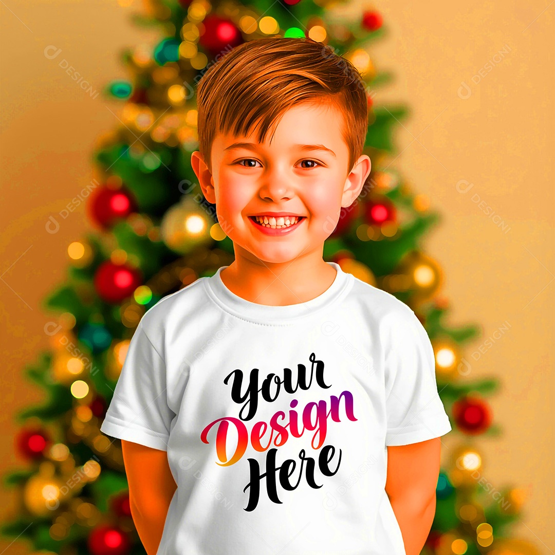 Mockup de Camisa Seu Projeto Aqui PSD Editável