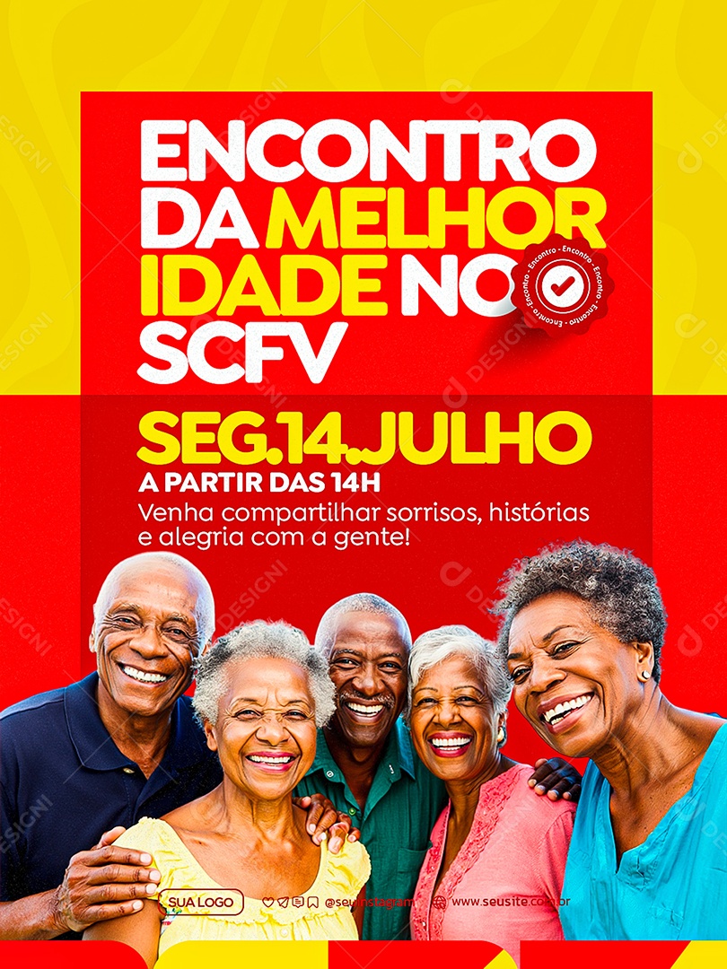 Encontro de Idosos Social Média PSD Editável