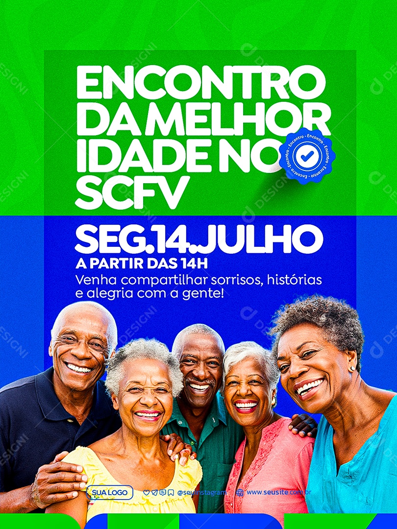 Encontro de Idosos Social Média PSD Editável