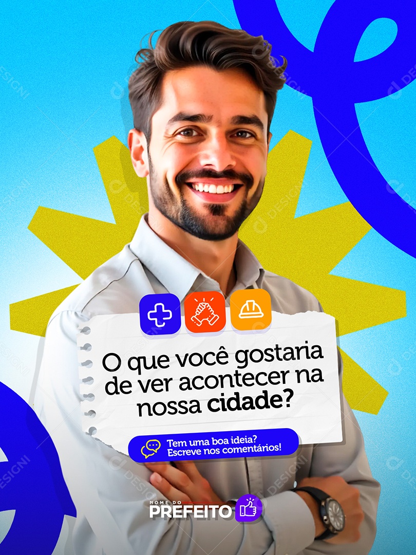 Prefeitura Ações Social Media PSD Editável