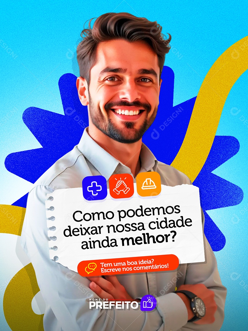 Prefeitura Ações Social Media PSD Editável