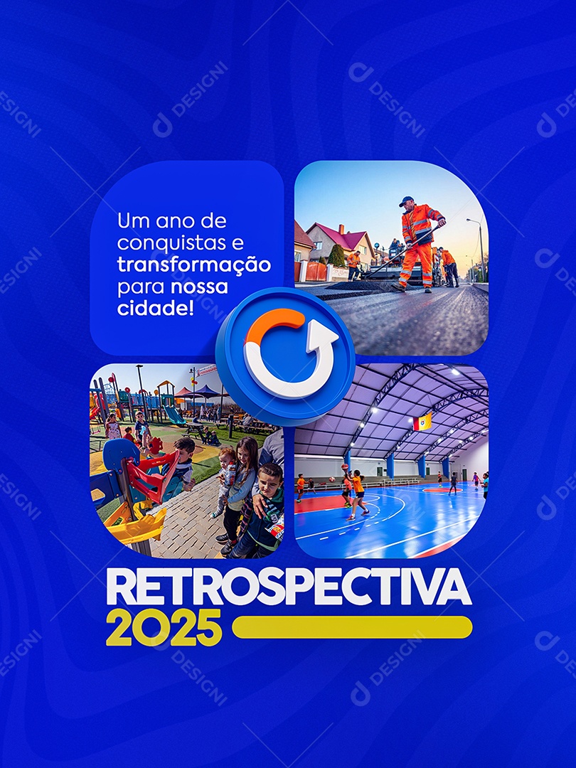 Retrospectiva 2025 Prefeitura Social Media PSD Editável