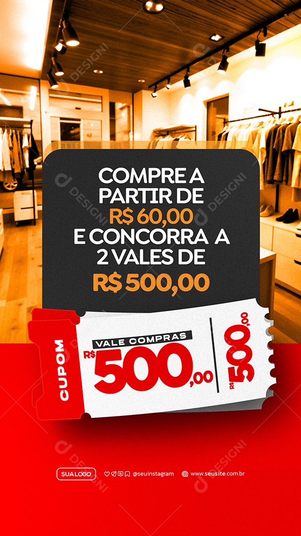 Story Vale Compras Social Media PSD Editável