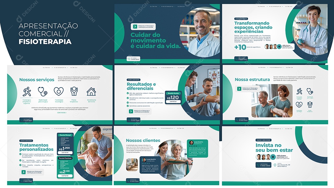 Apresentação Comercial Fisioterapia PSD Editável