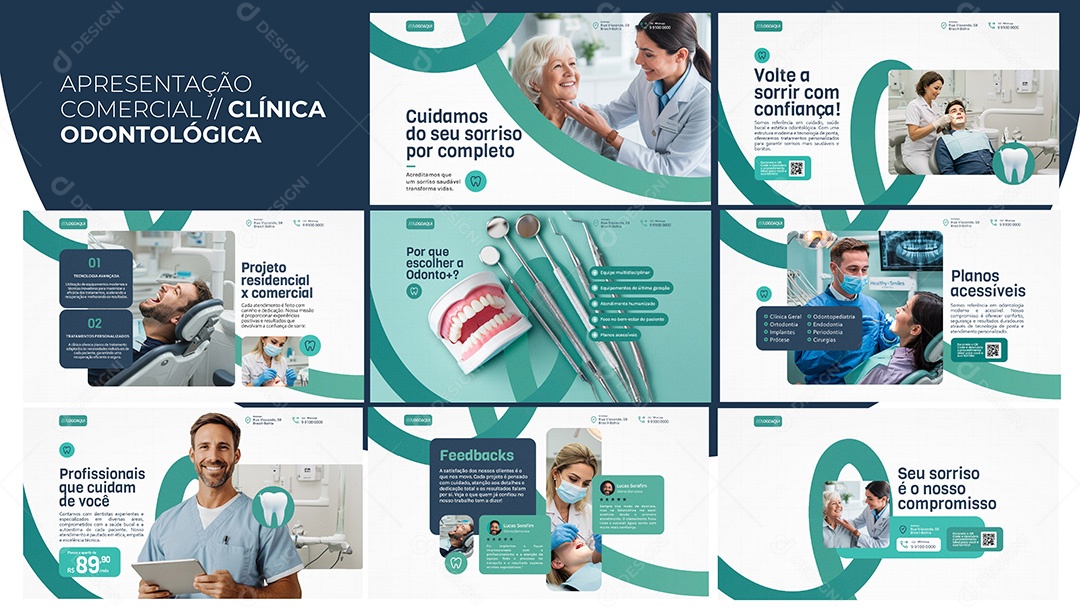 Apresentação Comercial Clínica Odontologia PSD Editável