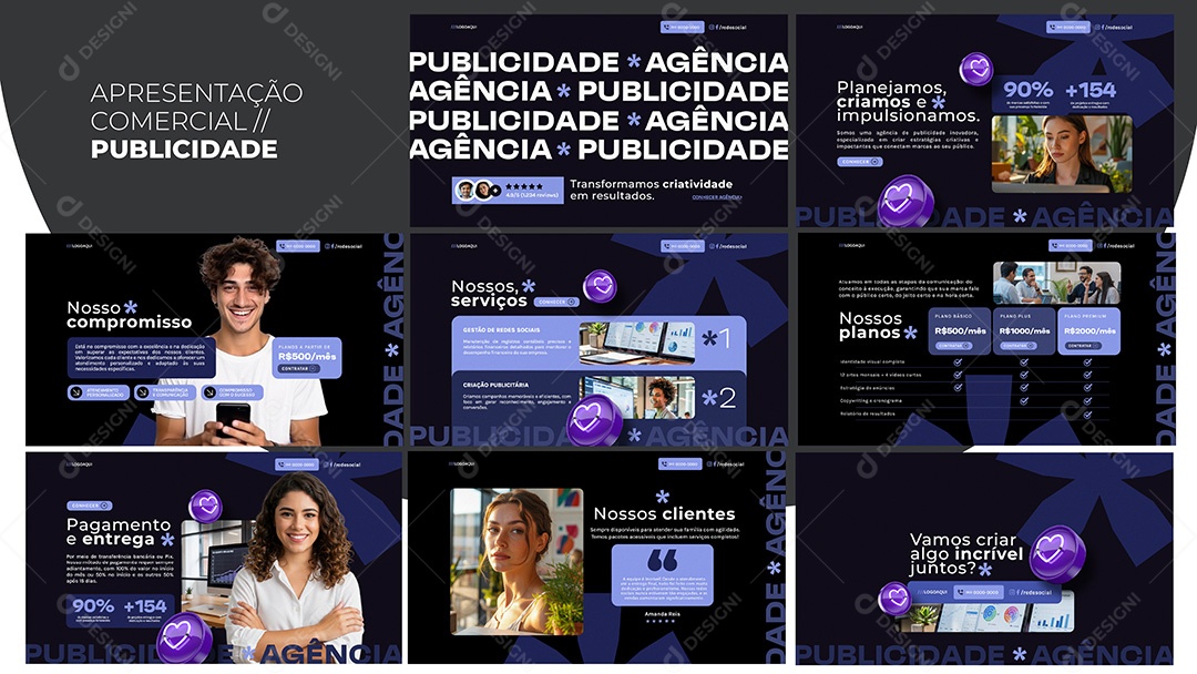 Apresentação propaganda design negócios agência divulgação anúncios business marketing digital IMG2