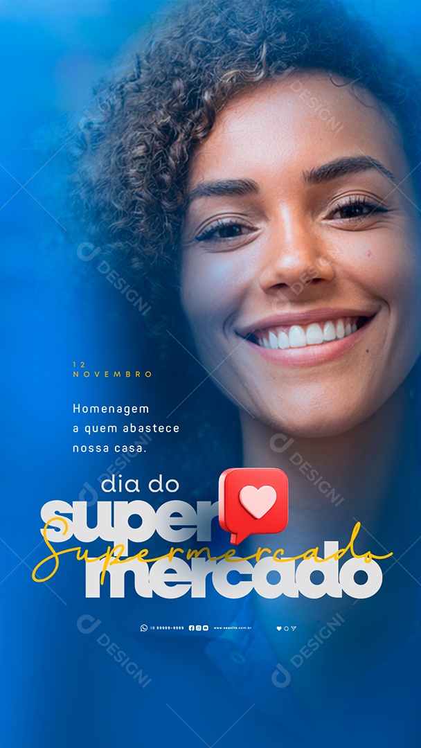 Story Dia do Supermercado 12 de Novembro Social Media PSD Editável