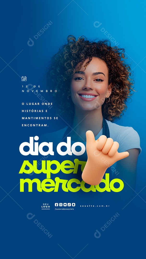 Story Dia do Supermercado 12 de Novembro Social Media PSD Editável