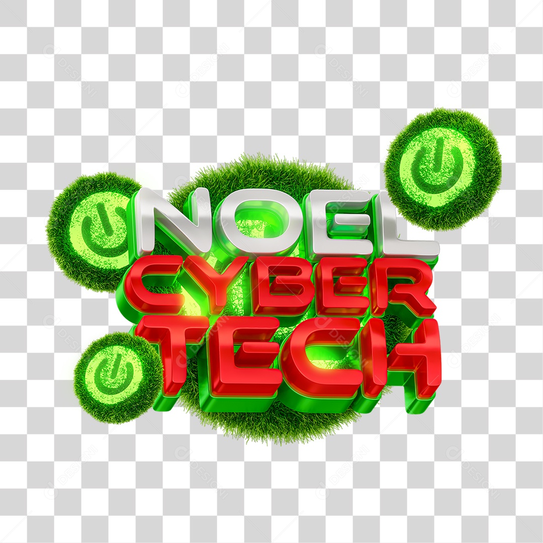 Selo 3D Noel Cyber Teck PNG Transparente