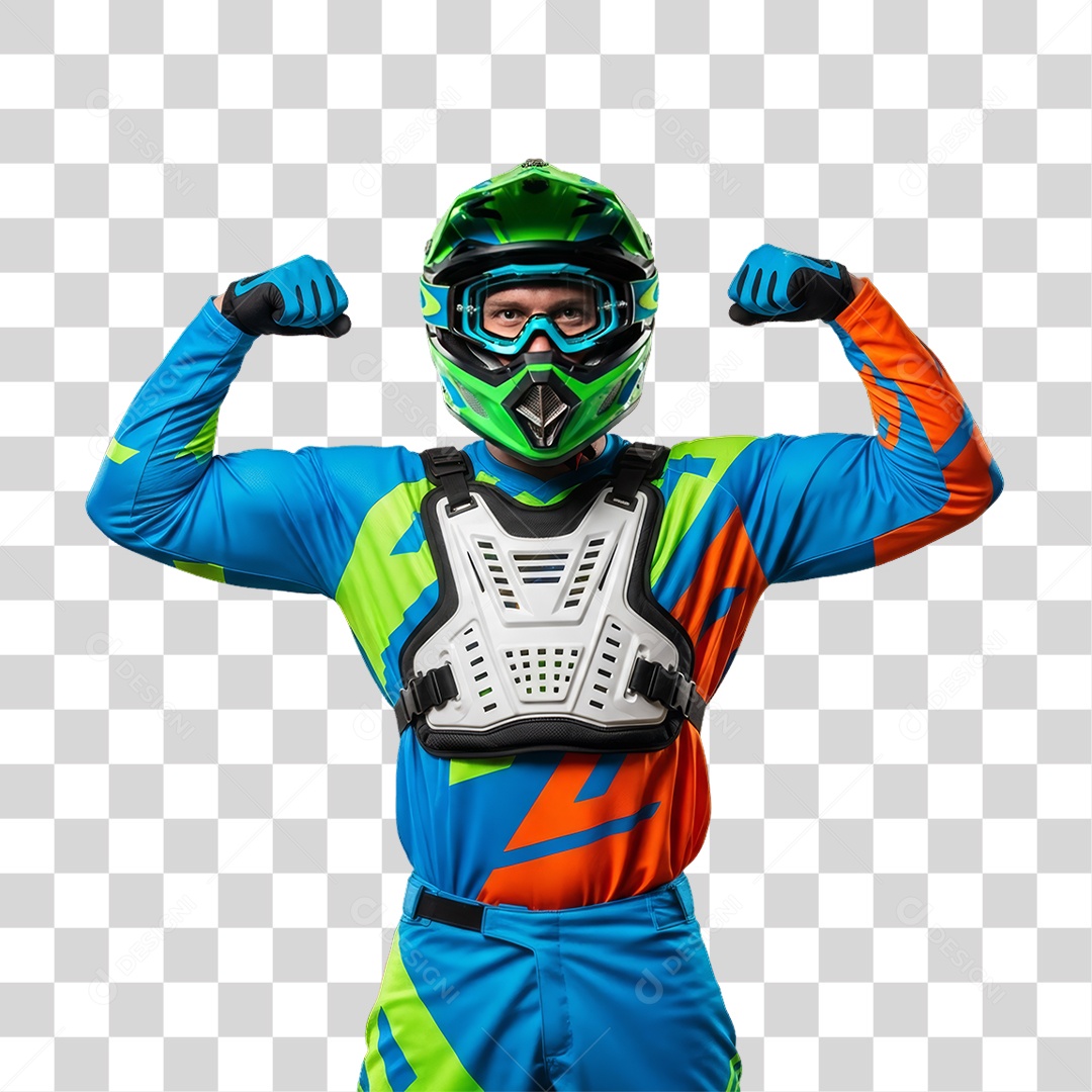 Piloto de Motocross PNG Transparente