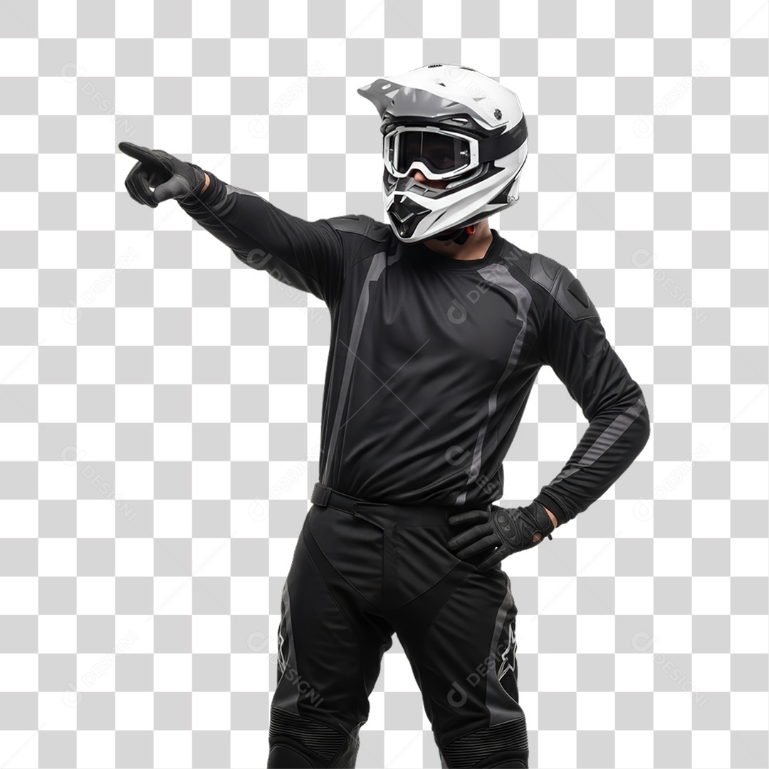 Piloto de Motocross PNG Transparente