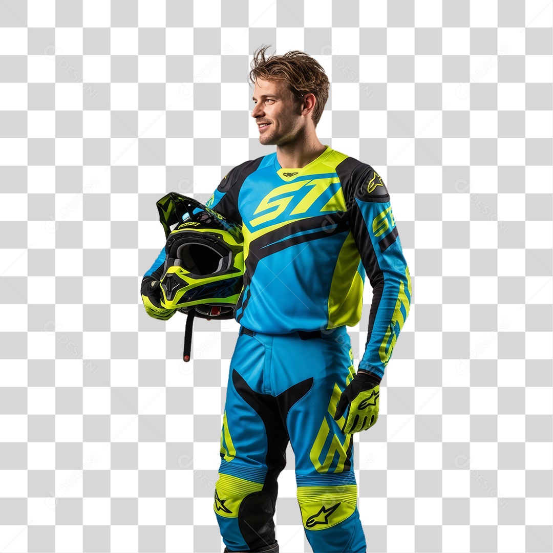 Piloto de Motocross PNG Transparente