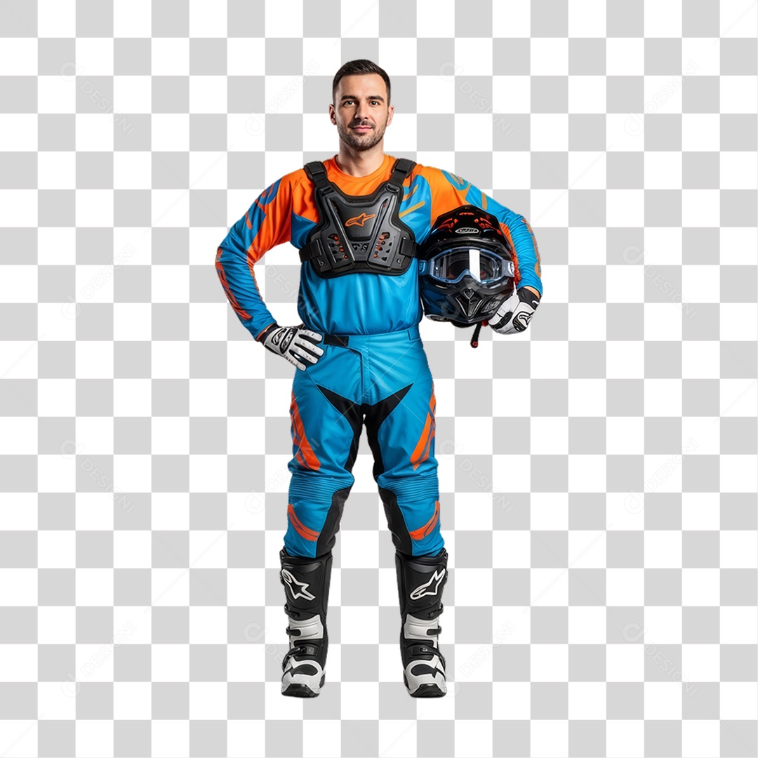 Piloto de Motocross PNG Transparente