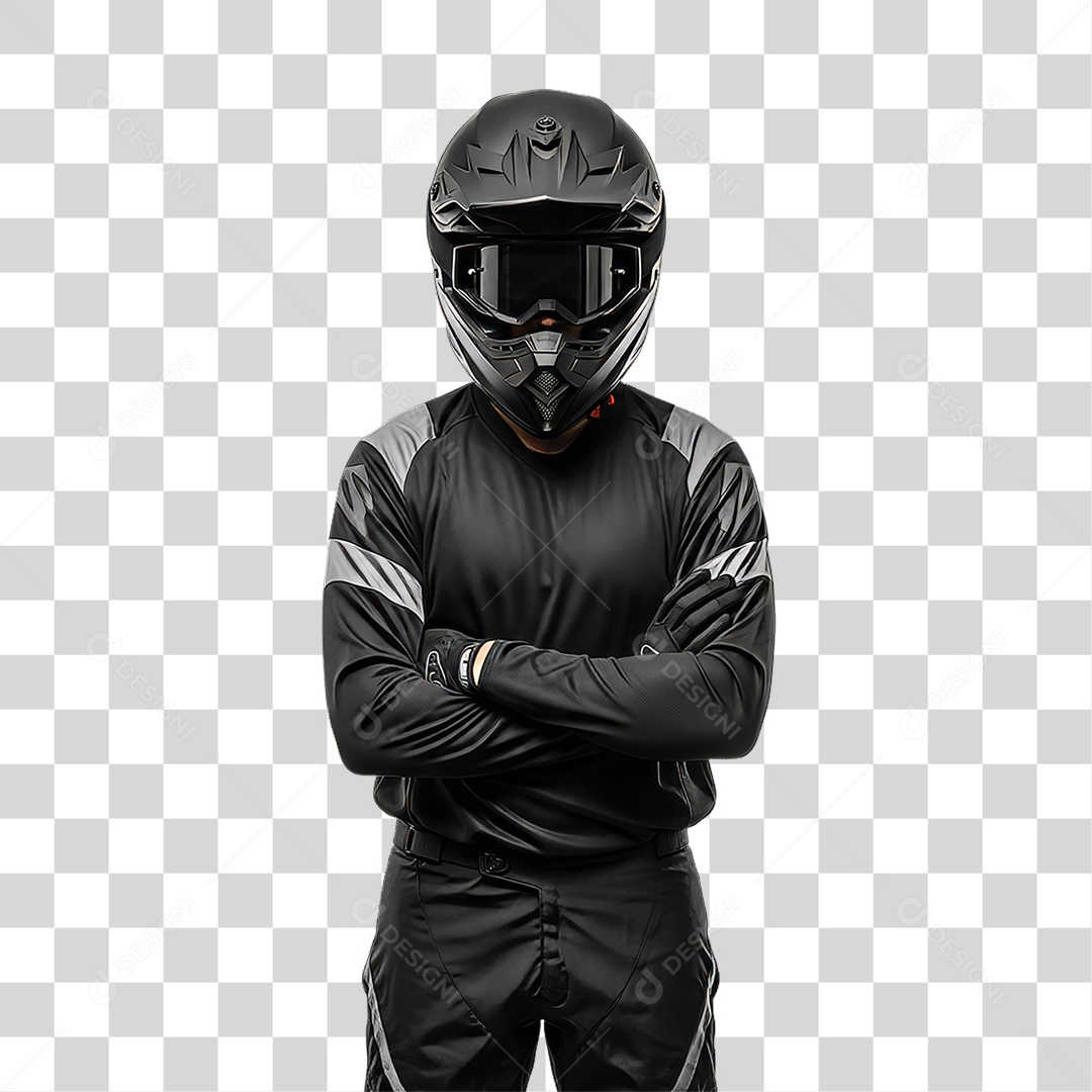 Piloto de Motocross PNG Transparente