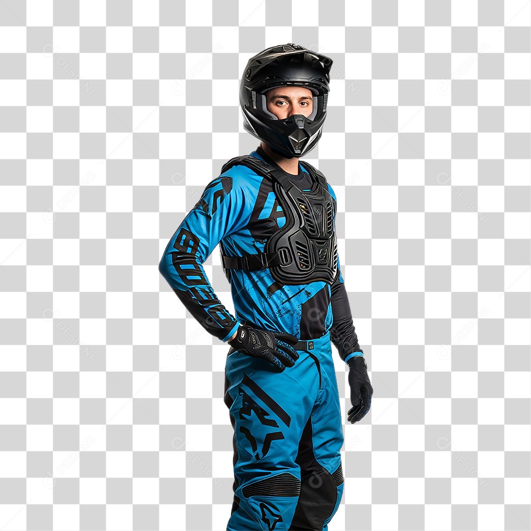 Piloto de Motocross PNG Transparente