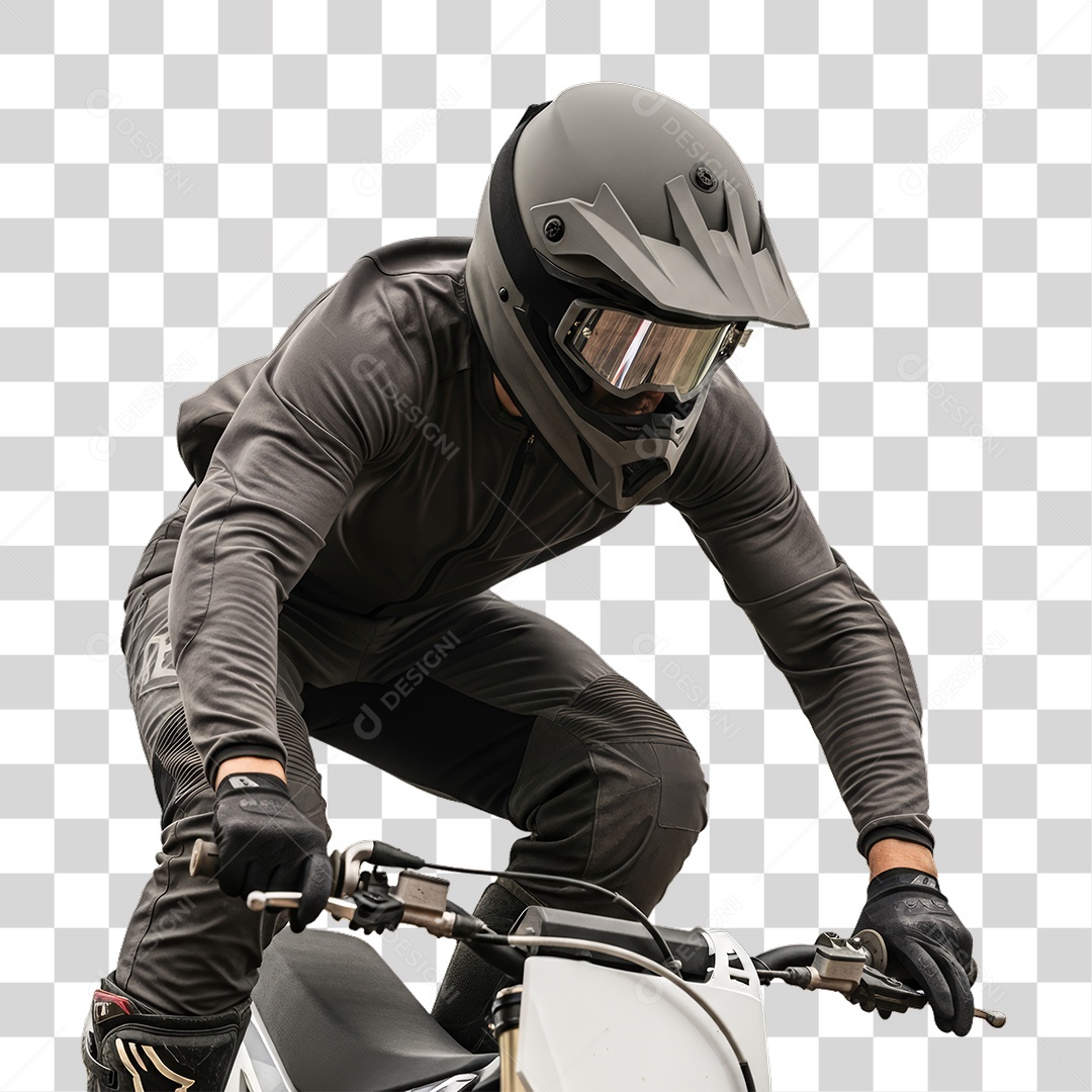 Piloto de Motocross PNG Transparente