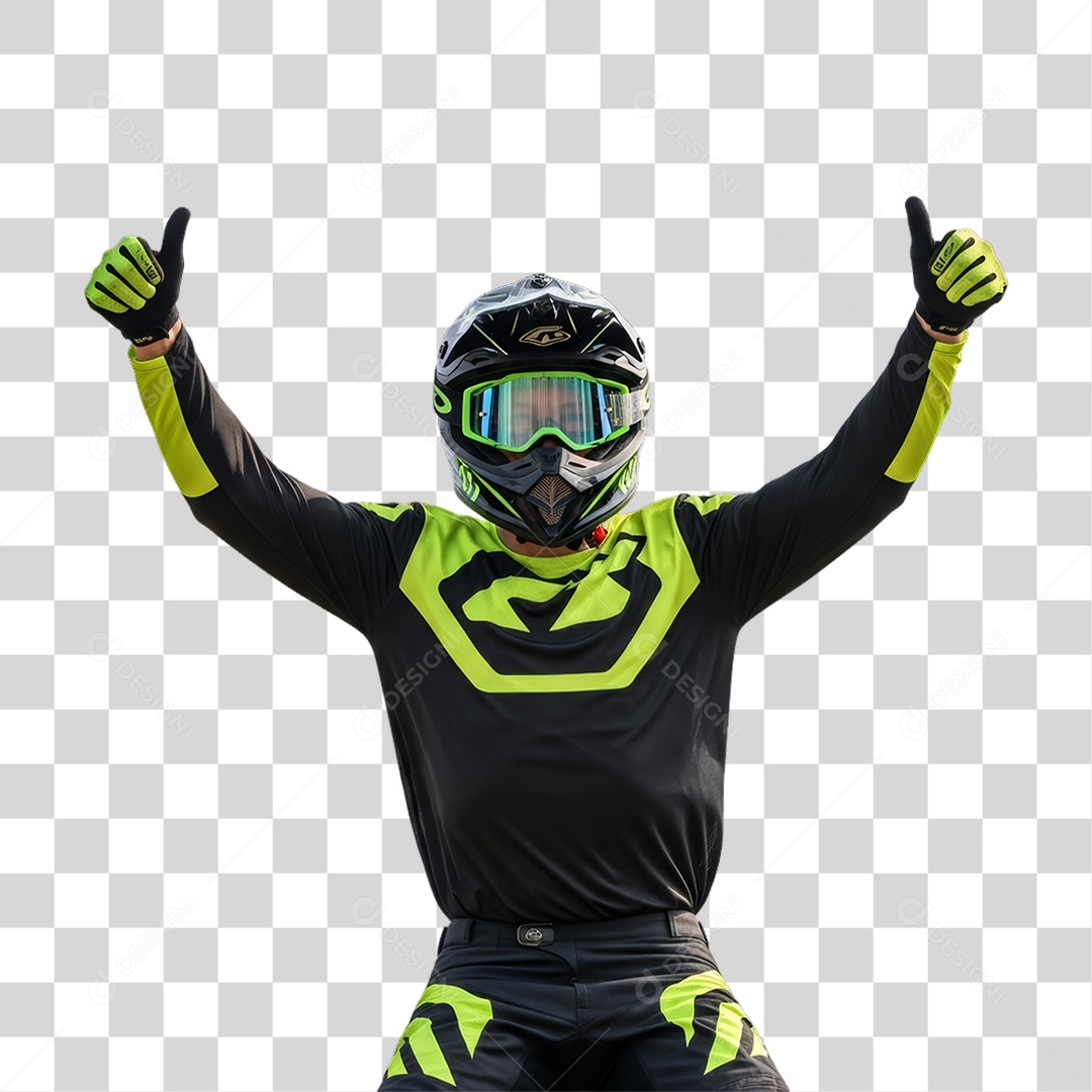 Piloto de Motocross PNG Transparente
