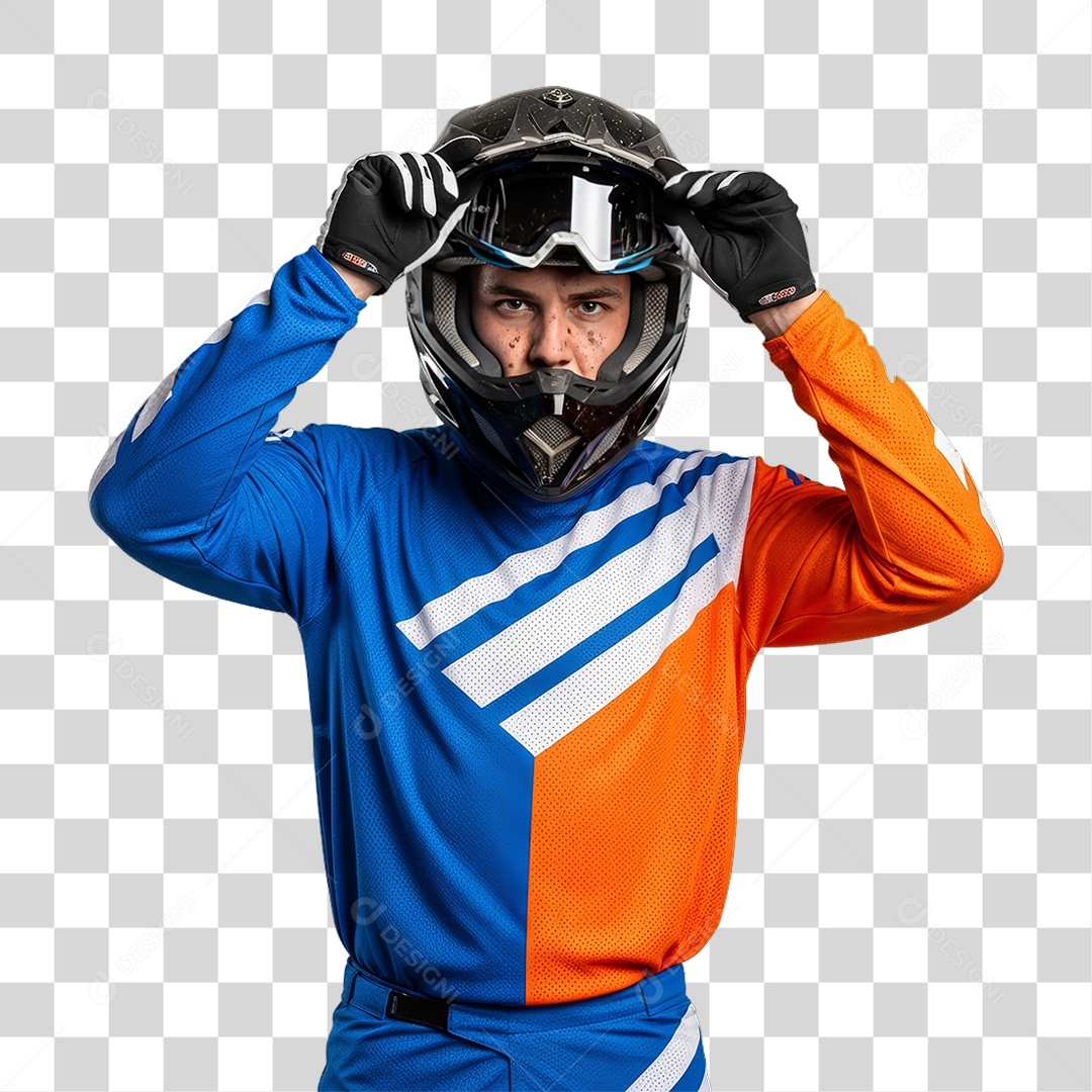 Piloto de Motocross PNG Transparente