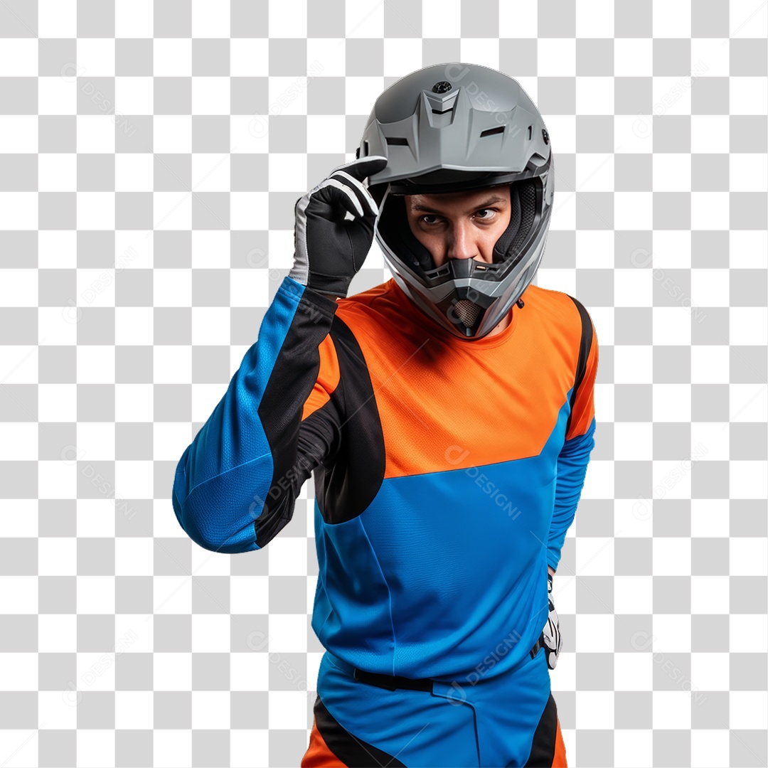 Piloto de Motocross PNG Transparente