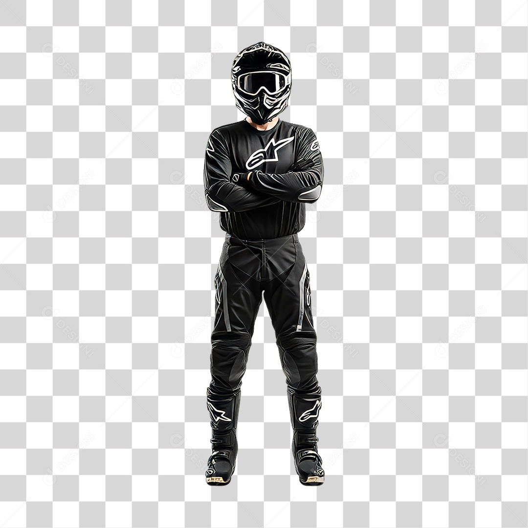 Piloto de Motocross PNG Transparente