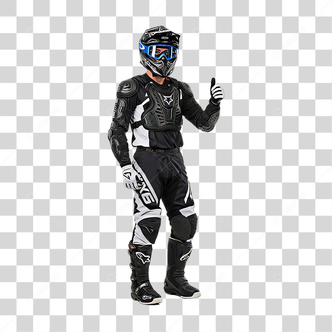 Piloto de Motocross PNG Transparente