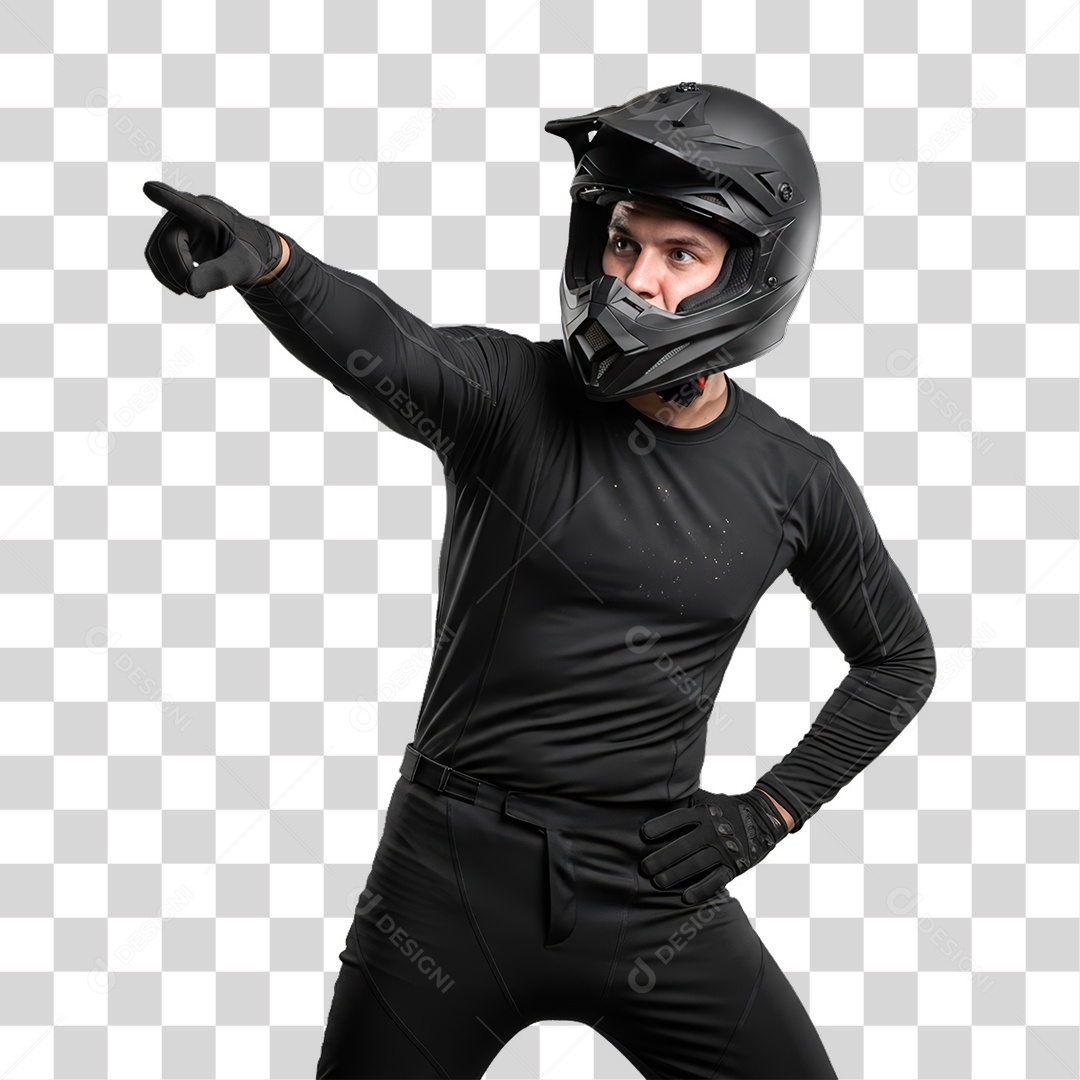 Piloto de Motocross PNG Transparente