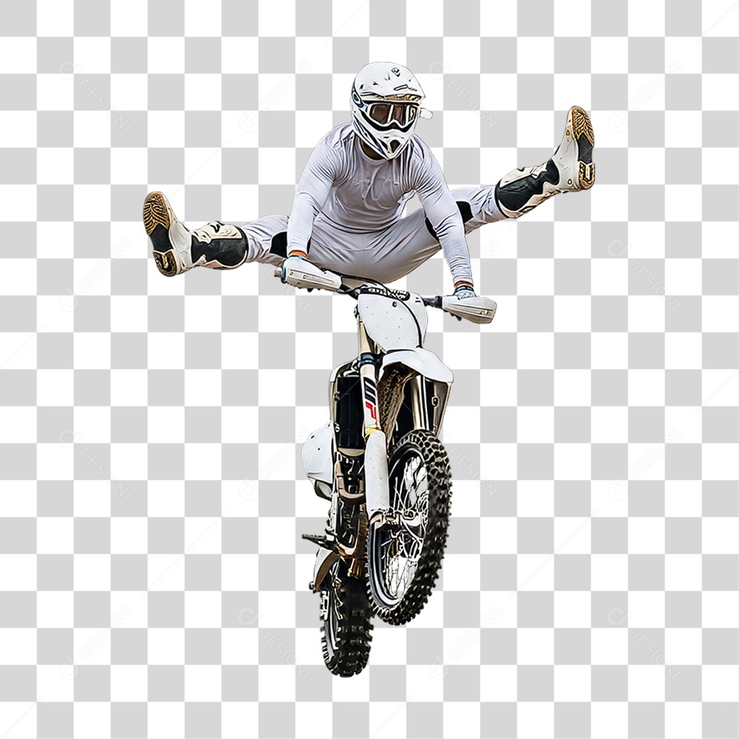 Piloto de Motocross PNG Transparente