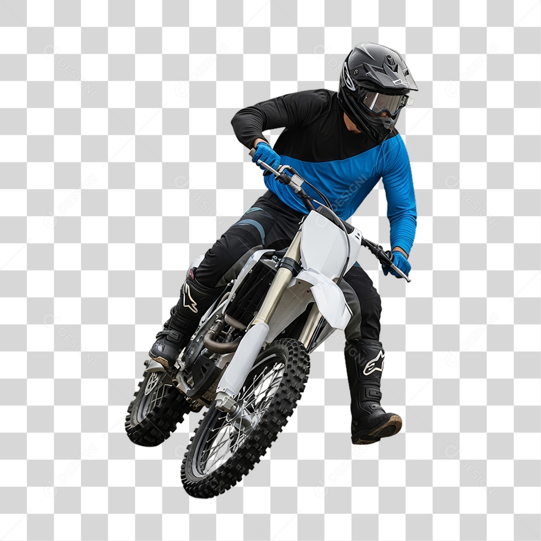 Piloto de Motocross PNG Transparente