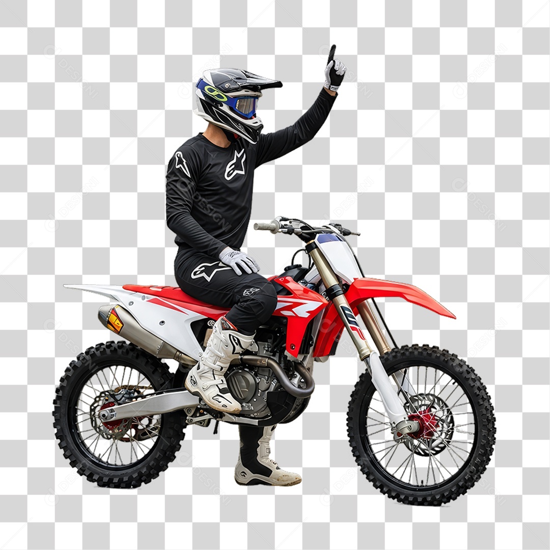 Piloto de Motocross PNG Transparente