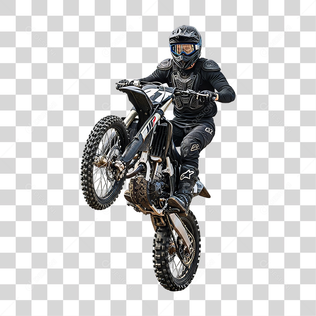 Piloto de Motocross PNG Transparente