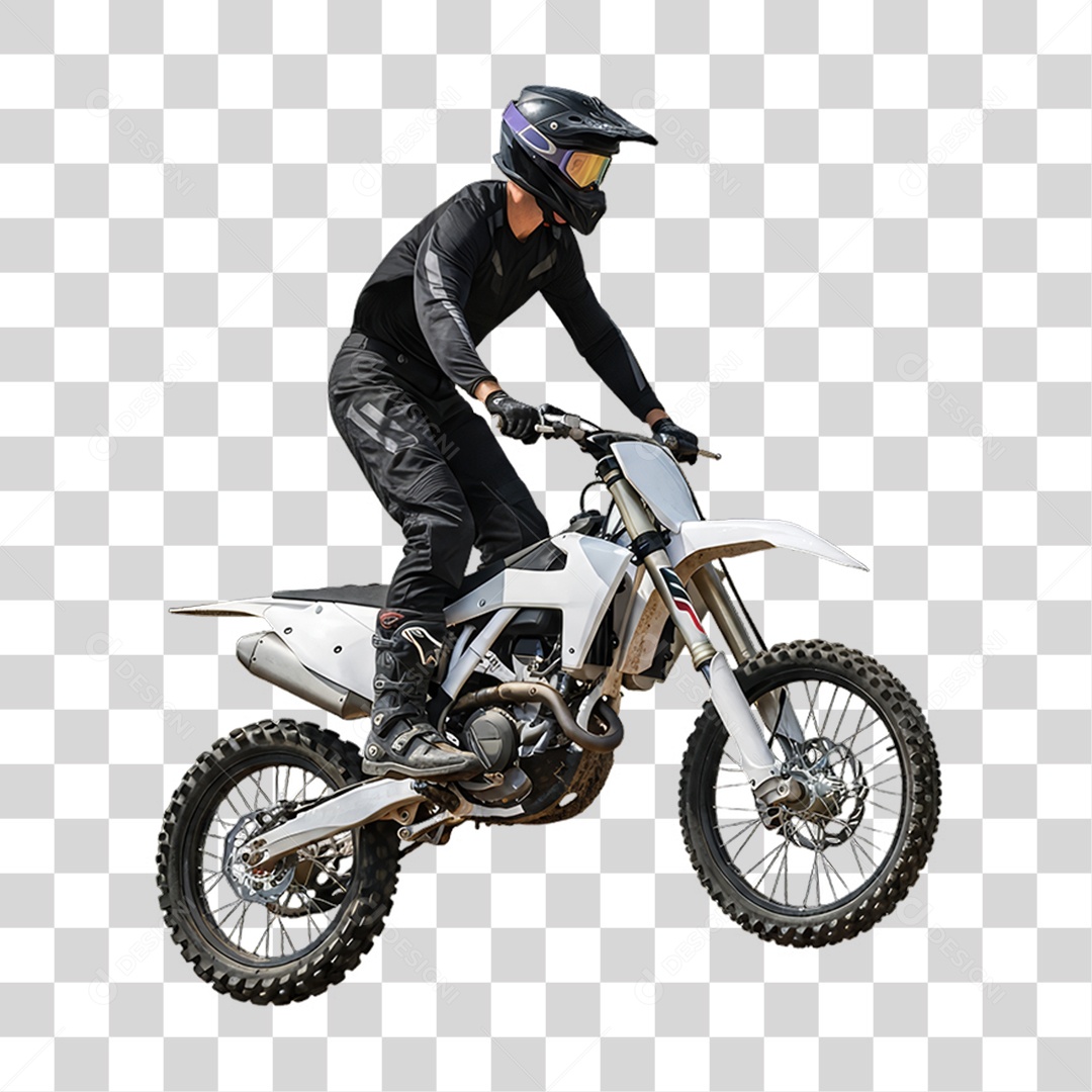 Piloto de Motocross PNG Transparente