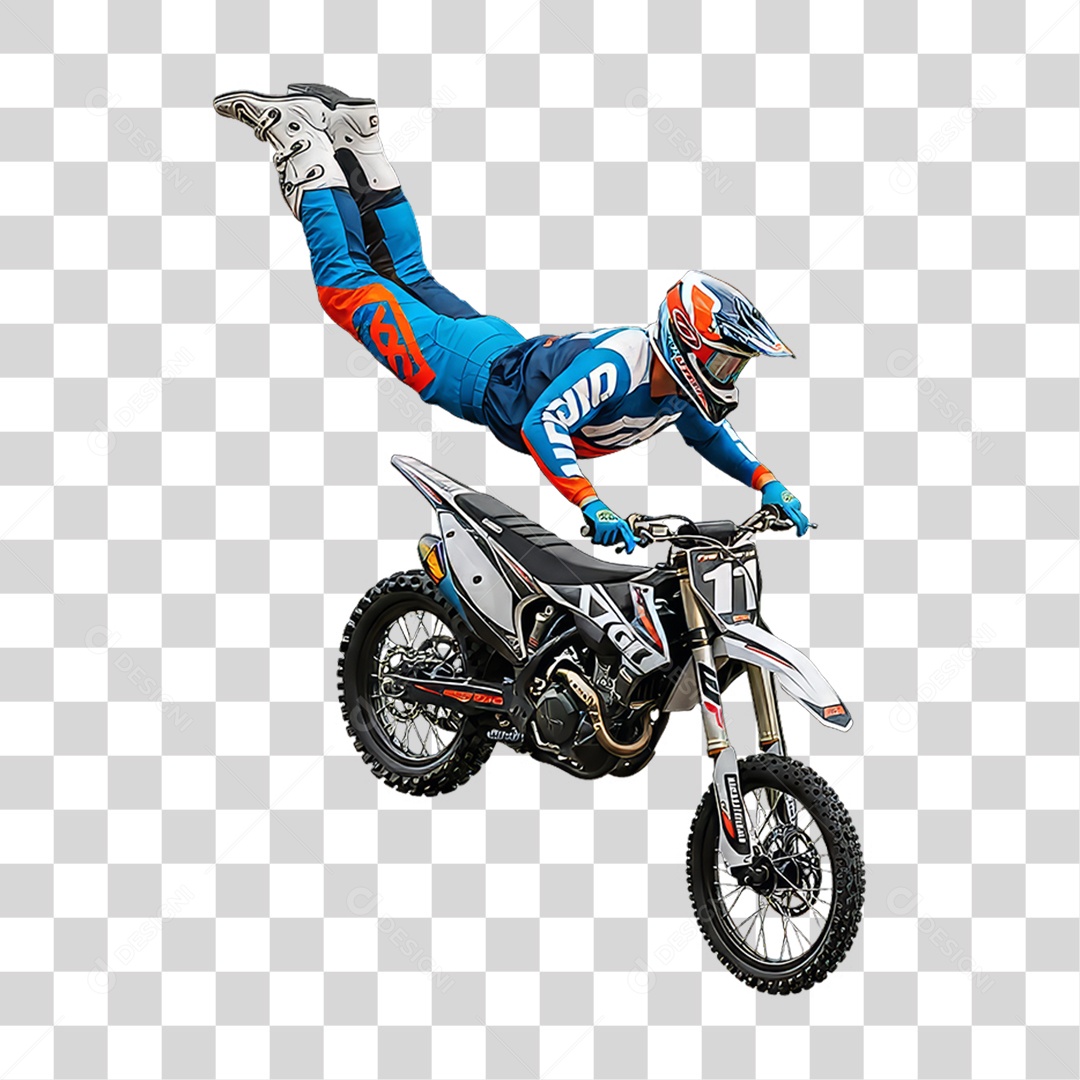 Piloto de Motocross PNG Transparente