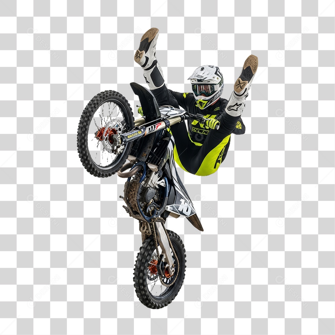 Piloto de Motocross PNG Transparente