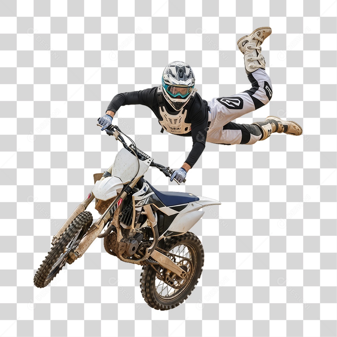 Piloto de Motocross PNG Transparente