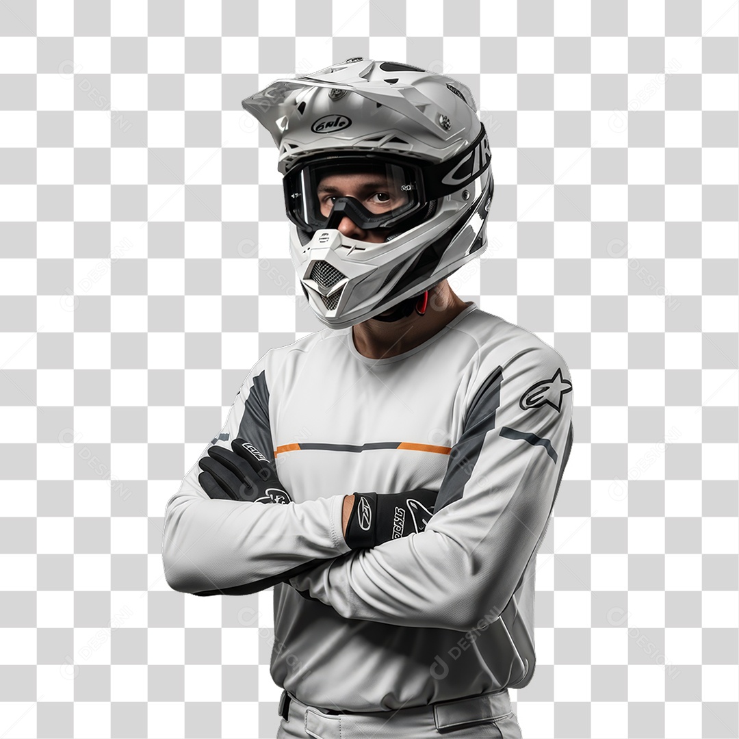 Piloto de Motocross PNG Transparente