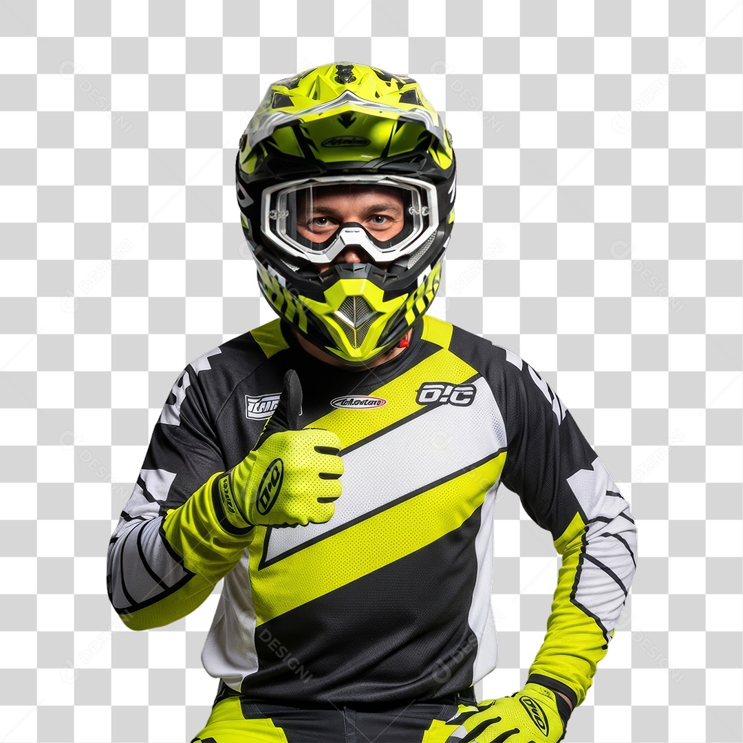 Piloto de Motocross PNG Transparente