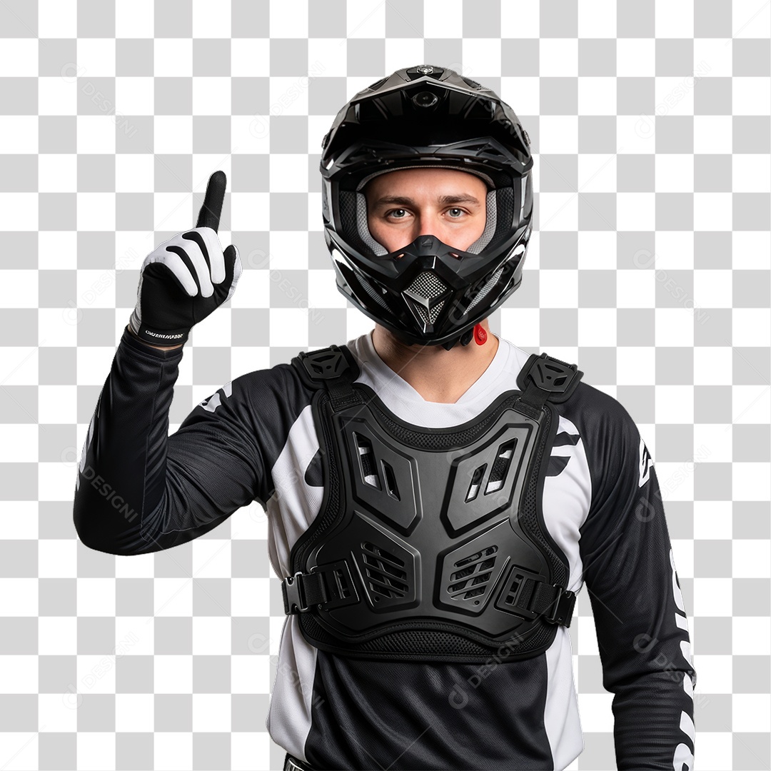 Piloto de Motocross PNG Transparente