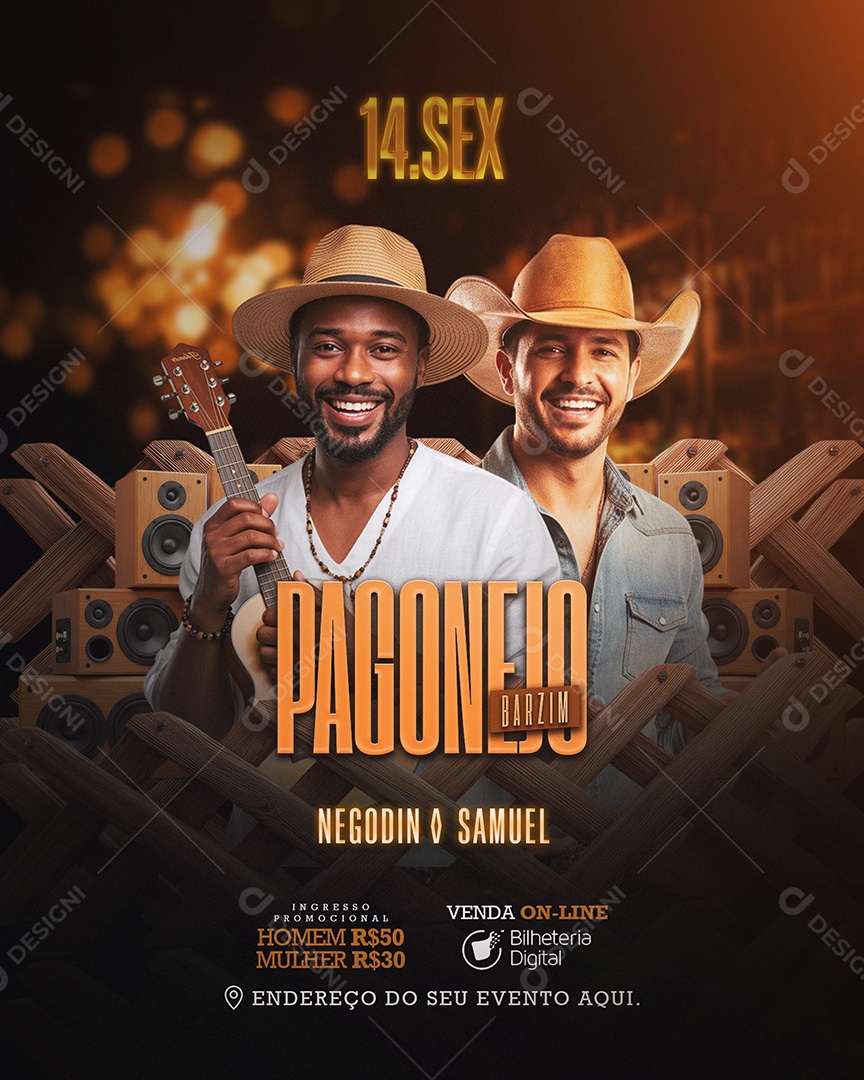 Flyer Próximos Shows Social Media PSD Editável